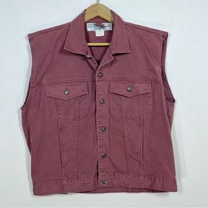 VTG 90's "Today's News" Denim Vest